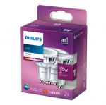 PHILIPS LED stikla 35W GU10 Neitrāli balta 3000K 36D reflektora 2 gab spuldze 8718699776237 929001217918