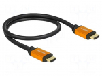 Cable | HDMI plug,both sides | HDMI 2.1 | Len: 500mm | black | 48Gbps