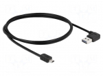 Cable | USB 2.0 | gold-plated | 1m | black | 24AWG,28AWG | 480Mbps