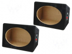 Car loudspeaker enclosure | MDF | black | textil | 3.6l | 6x9"