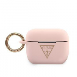 Headphone case Guess AirPods Pro Triangle Silicone Case Pink