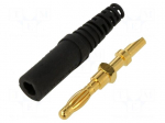 Laboratory connector: 4mm banana | plug | 32A | 33VAC | 70VDC | black