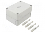 Enclosure: multipurpose | X: 94mm | Y: 130mm | Z: 81mm | TK PC | grey | IP66