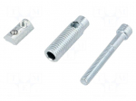 Mounting screw | for profiles | Width of the groove: 5mm | steel