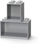 Room Copenhagen LEGO Regal Brick Shelf 8+4, Set 41171740 (light grey, 2 shelves)