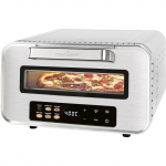ProfiCook PC-PO 1323 stainless steel pizza oven (brushed finish), up to 2,100 watts, for pizzas ? 31.5cm, incl. pizza peel