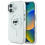 Karl Lagerfeld KLHMP16MHLSCHH Hardcase IML Metal Choupette Head MagSa for iPhone 16 Plus 6.7" / white