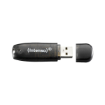 Intenso Rainbow Line 16GB USB 2.0 Flash Drive, Black, Up to 32 MB/s