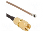 Cable | 0.2m | AMC female,SMA male | angled,straight | 50&Omega;