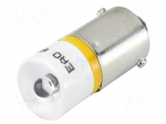 LED lamp | BA9S | yellow | 12VDC | 12VAC | No.of diodes: 1 | 04