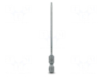 Screwdriver bit | hex key | HEX 2mm | 1/4" | Overall len: 89mm
