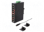 Industrial module: switch Ethernet | unmanaged | 12&divide;48VDC | RJ45 | 5W