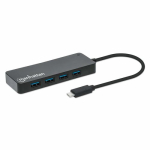 MANHATTAN 7-pordiline USB-jaotur C-pistik A-pesa 5Gbit/s Black