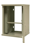 EMITERNET Single hanging cabinet 10'' 9U, sheet metal door, 325&times;330x445mm (width/depth/height) EM/SOHO-B-9U