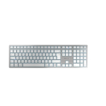Klaviatuur Cherry KW 9100 SLIM MAC-ile USB + Bluetooth QWERTY saksa Silver