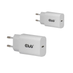 Club3D Lifestyle USB-C laadija 30W, 2 tk valge jaem&uuml;&uuml;k