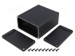 Enclosure: shielding | X: 104mm | Y: 120mm | Z: 55mm | aluminium | black