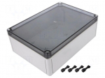 Enclosure: multipurpose | X: 180mm | Y: 254mm | Z: 90mm | PK | light grey