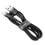 Cable Baseus  Baseus CALKLF-RG1 Cafule USB lightning kabelis 2A / 3m melns+pelēks