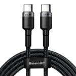Cable Baseus  Kabelis USB C - USB C  2 m  QC3.0  PD2.0  100 W  Cafule peleks + melns  BASEUS CATKLF-ALG1 (6953156216365)