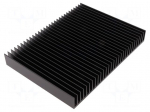 Heatsink: extruded | grilled | black | L: 150mm | W: 200mm | H: 25mm