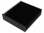 Heatsink: extruded | grilled | black | L: 150mm | W: 160mm | H: 40mm
