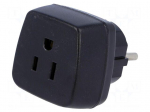 Transition: adapter | 2P+PE | 230VAC | 15A | black | PIN: 3