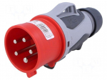 Connector: AC supply 3-phase | plug | male | 32A | 400VAC | IP44 | PIN: 5