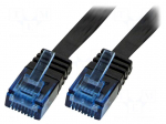Patch cord | U/UTP | 6 | stranded | Cu | PVC | black | 10m | 32AWG
