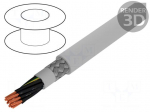 Wire | Pro-Met | 12G0,75mm2 | tinned copper braid | PVC | grey | 100m