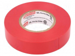 Tape: electrical insulating | W: 19mm | L: 20m | Thk: 0.18mm | red | 260%