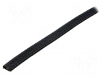 Hole and edge shield | PVC | L: 10m | black | H: 11.5mm | W: 9mm