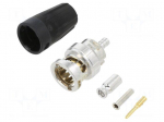 Connector: BNC | plug | male | straight | 75&Omega; | crimped | for cable