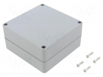 Enclosure: multipurpose | X: 120mm | Y: 120mm | Z: 60mm | ABS | light grey