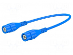 Test lead | BNC plug,both sides | Len: 1m | blue | Z: 50&Omega; | brass