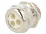 Cable gland | multi-hole | M25 | 1.5 | IP65 | brass | Holes no: 3 | 7mm