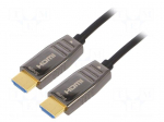 Cable | HDMI plug,both sides | 20m | black | metal