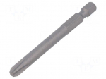 Screwdriver bit | Phillips | PH3 | 1/4" | Overall len: 70mm