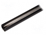 Profiles for LED modules | black | L: 2m | PEN12 | aluminium | oval