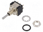 Switch: toggle | Pos: 3 | DPDT | ON-OFF-ON | 6A/125VAC | 6A/6VDC | MTE