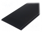 Heatsink: extruded | grilled | black | L: 1000mm | W: 219mm | H: 15mm
