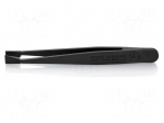 Tweezers | Blade tip shape: trapezoidal | Tweezers len: 115mm | ESD