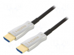 Cable | HDMI plug,both sides | ARC,HDMI CEC | 30m | black | metal