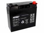 Re-battery: acid-lead | 12V | 24Ah | AGM | maintenance-free | 7kg