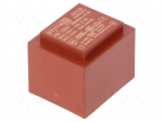Transformer: encapsulated | 2VA | 230VAC | 12V | 12V | 83mA | 83mA | PCB
