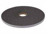 Tape: sealing | W: 20mm | L: 30m | Thk: 4mm | grey | caoutchouc hot-melt