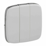 Cover plate Valena Allure - 3-gang switch/push-button - white