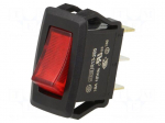 ROCKER | SPST | Pos: 2 | ON-OFF | 16A/12VDC | red | LED | RG | Rcont max: 50m&Omega;