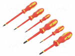 Screwdriver: insulated-set | insulated | Pozidriv&reg;,slot | 1kVAC
