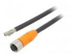 Cable: for sensors/automation | M12 | PIN: 8 | straight | 5m | plug | 4A